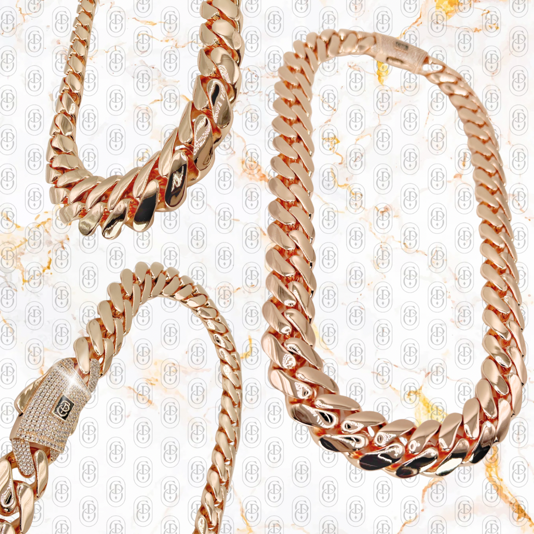 Royal Cuban Link - CADENA ROSE GOLD 18mm.