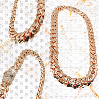 Royal Cuban Link - CADENA ROSE GOLD 18mm.