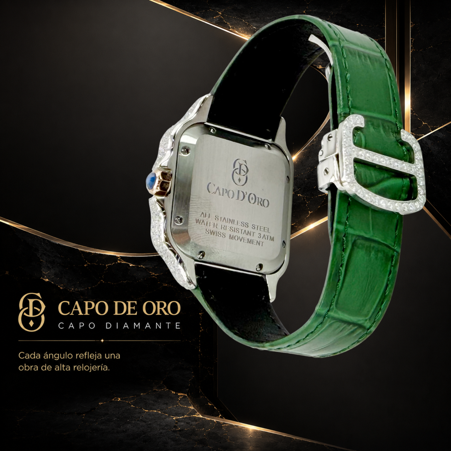 Reloj Capo Diamante – Emerald Crown (Moisanitas Certificadas)