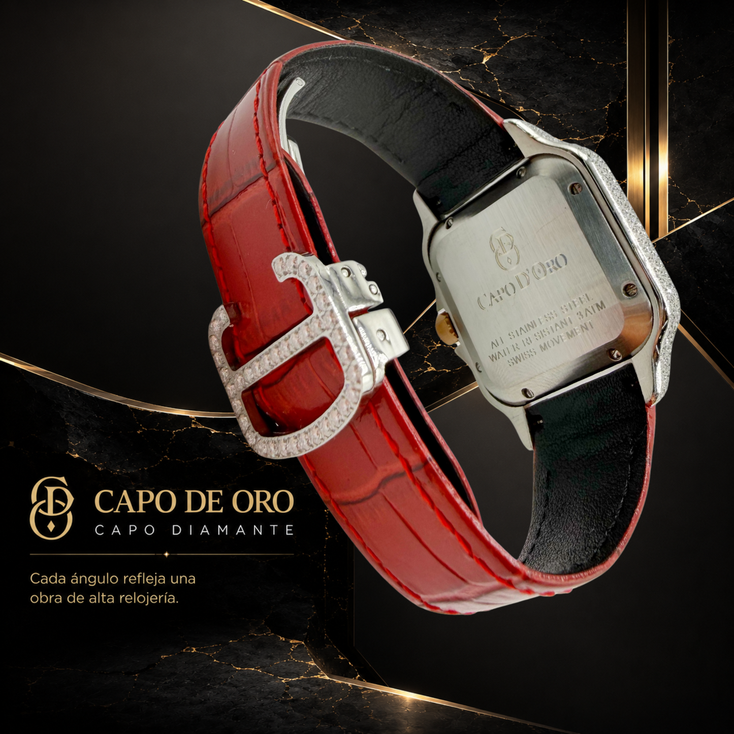 Reloj Capo Diamante – Cherry Royale (Moisanitas Certificadas)