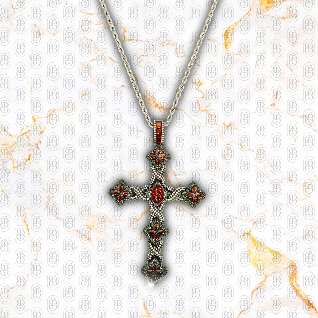 Croce Benedetta Black Cherry - COLGANTE