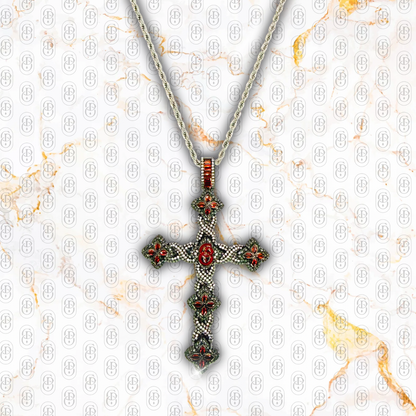 Croce Benedetta Black Cherry - COLGANTE