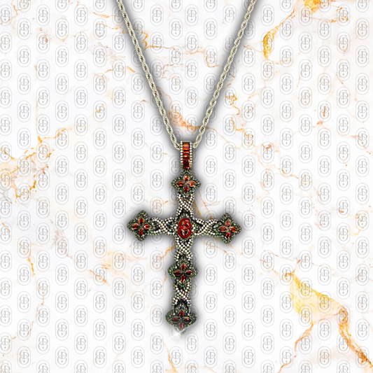 Croce Benedetta Black Cherry - COLGANTE