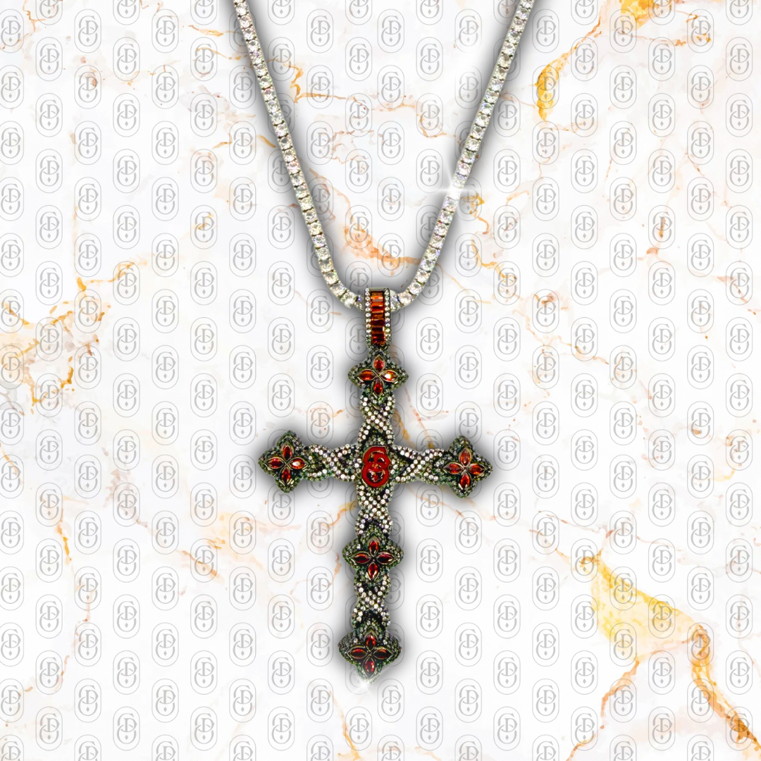 Croce Benedetta Black Cherry - COLGANTE