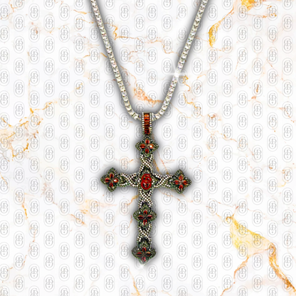 Croce Benedetta Black Cherry - COLGANTE