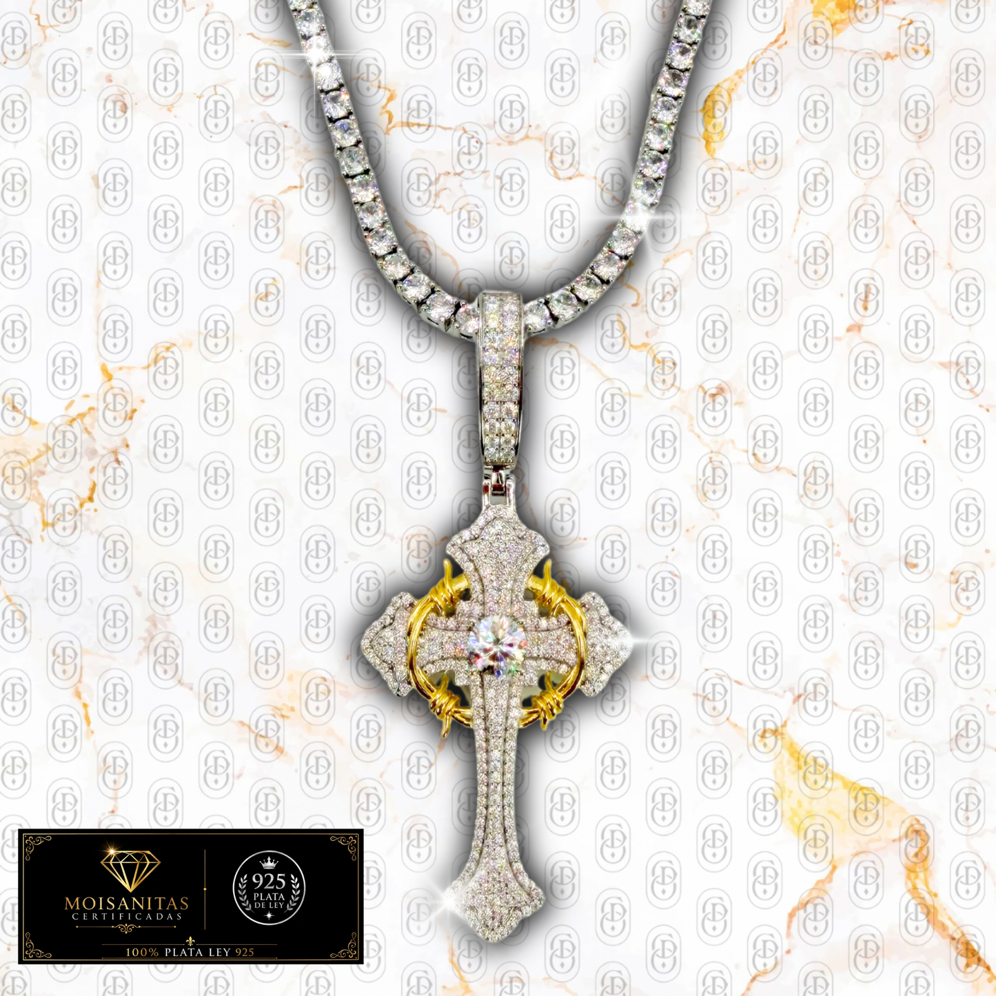 Crowned Salvation - COLGANTE SILVER (Plata de Ley 925/ Moisanitas)