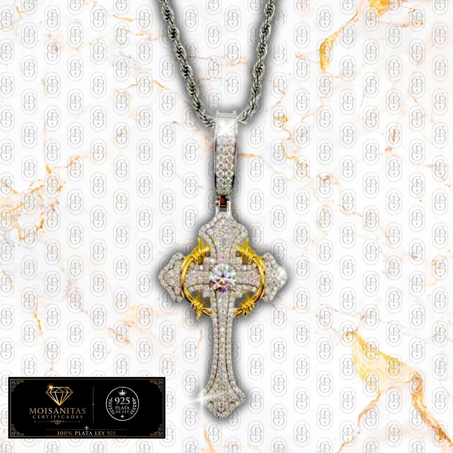 Crowned Salvation - COLGANTE SILVER (Plata de Ley 925/ Moisanitas)