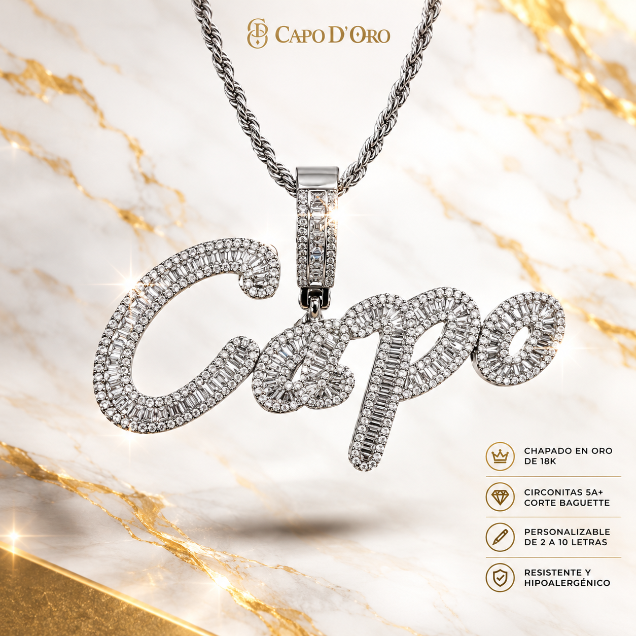 Colgante - Baguette Signature Personalizado