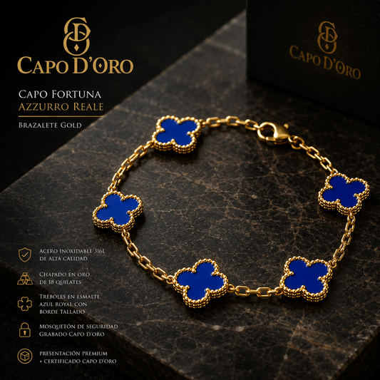 Capo Fortuna (Azzurro Reale) - BRAZALETE GOLD
