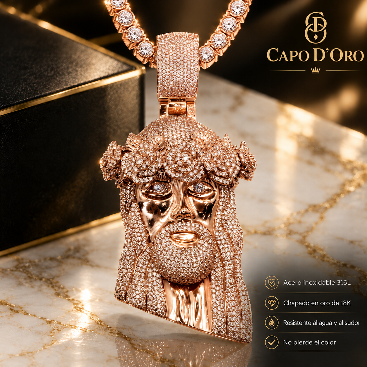 Cristo Supremo - COLGANTE ROSE GOLD
