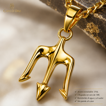 Vértigo - Colgante Sólido Chapado en Oro 18K