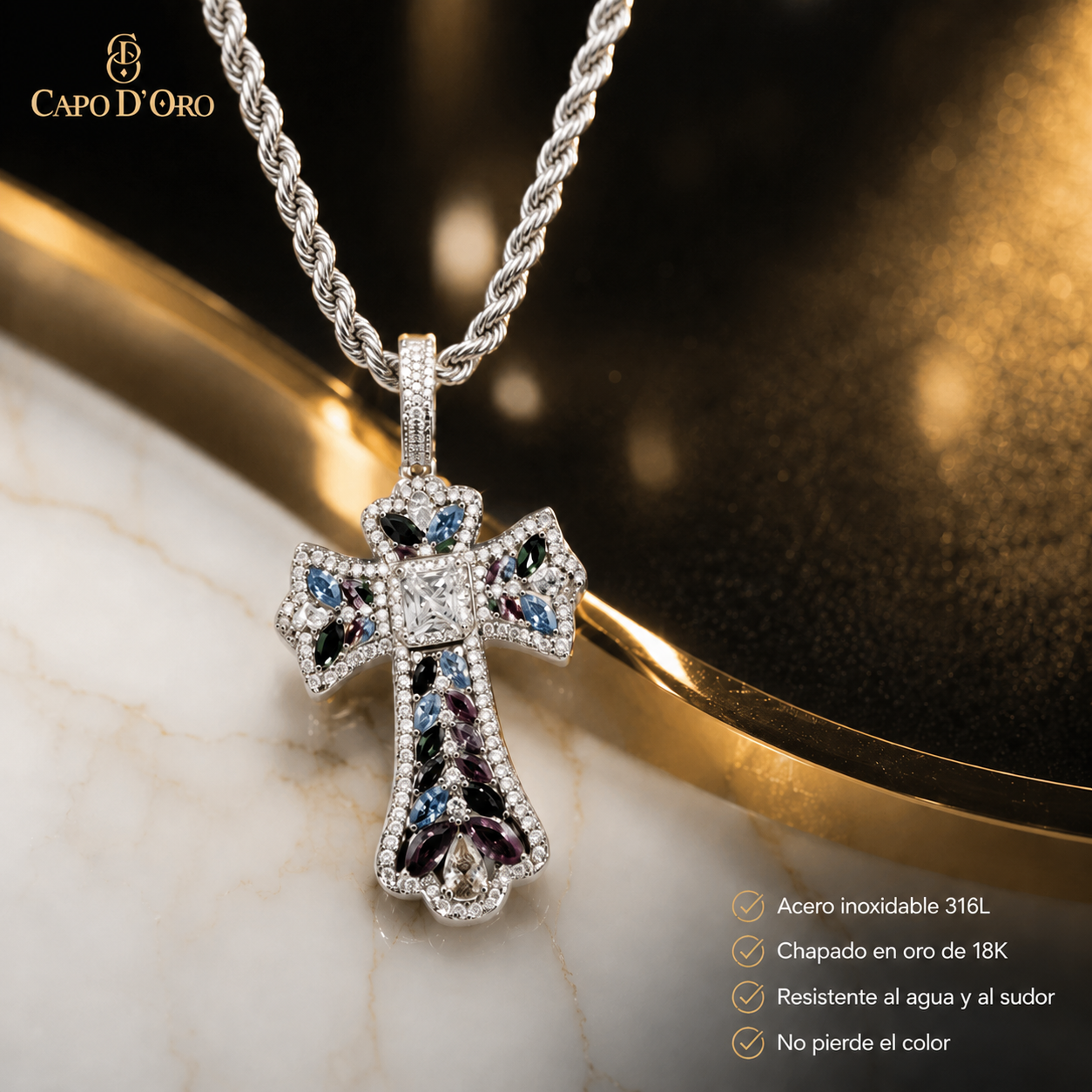 Croce Prisma - COLGANTE SILVER
