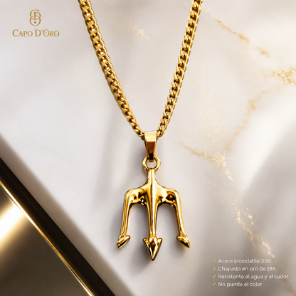 Vértigo - Colgante Sólido Chapado en Oro 18K