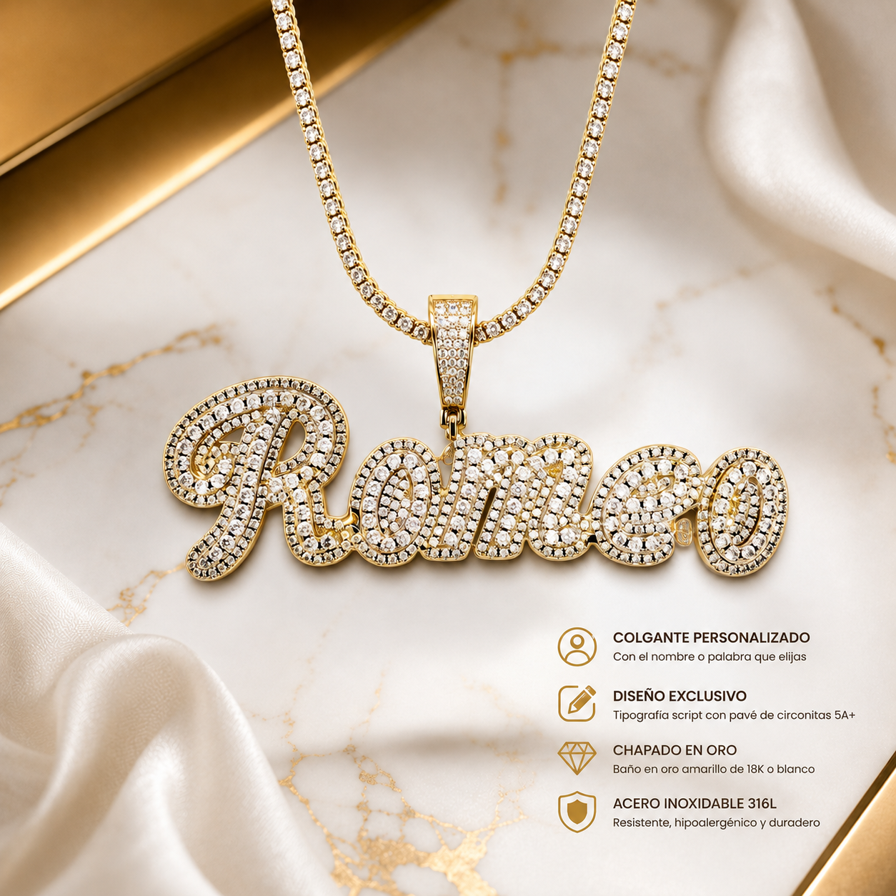 Adelanto 50% colgante 6 letras