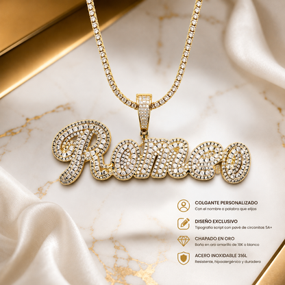 Colgante Script Royale Personalizado