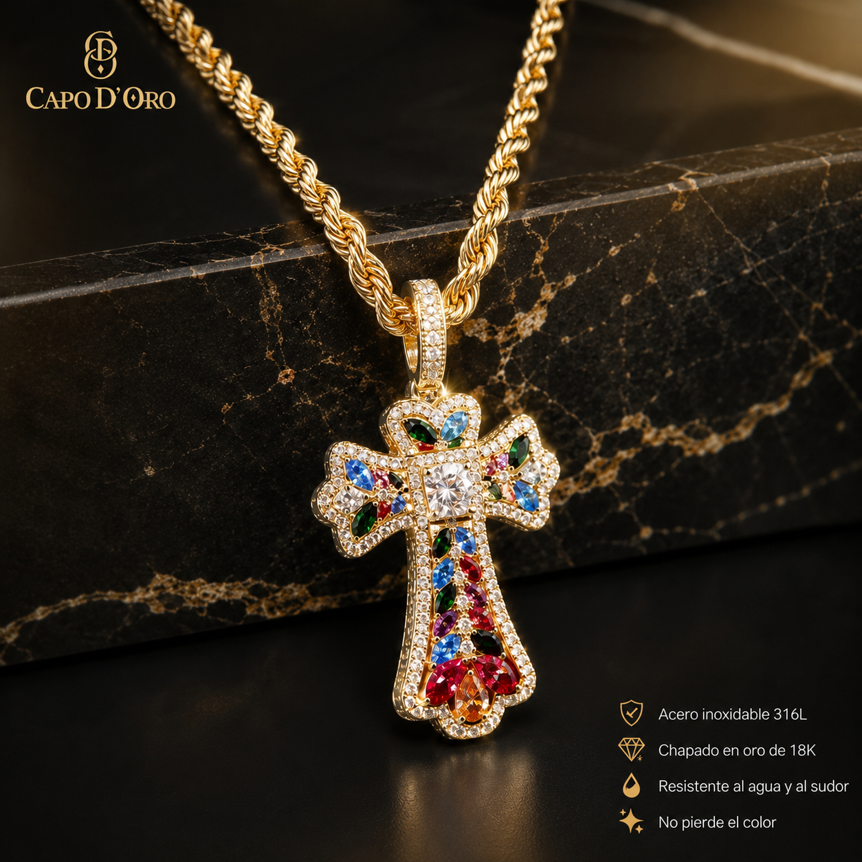 Croce Prisma - COLGANTE GOLD