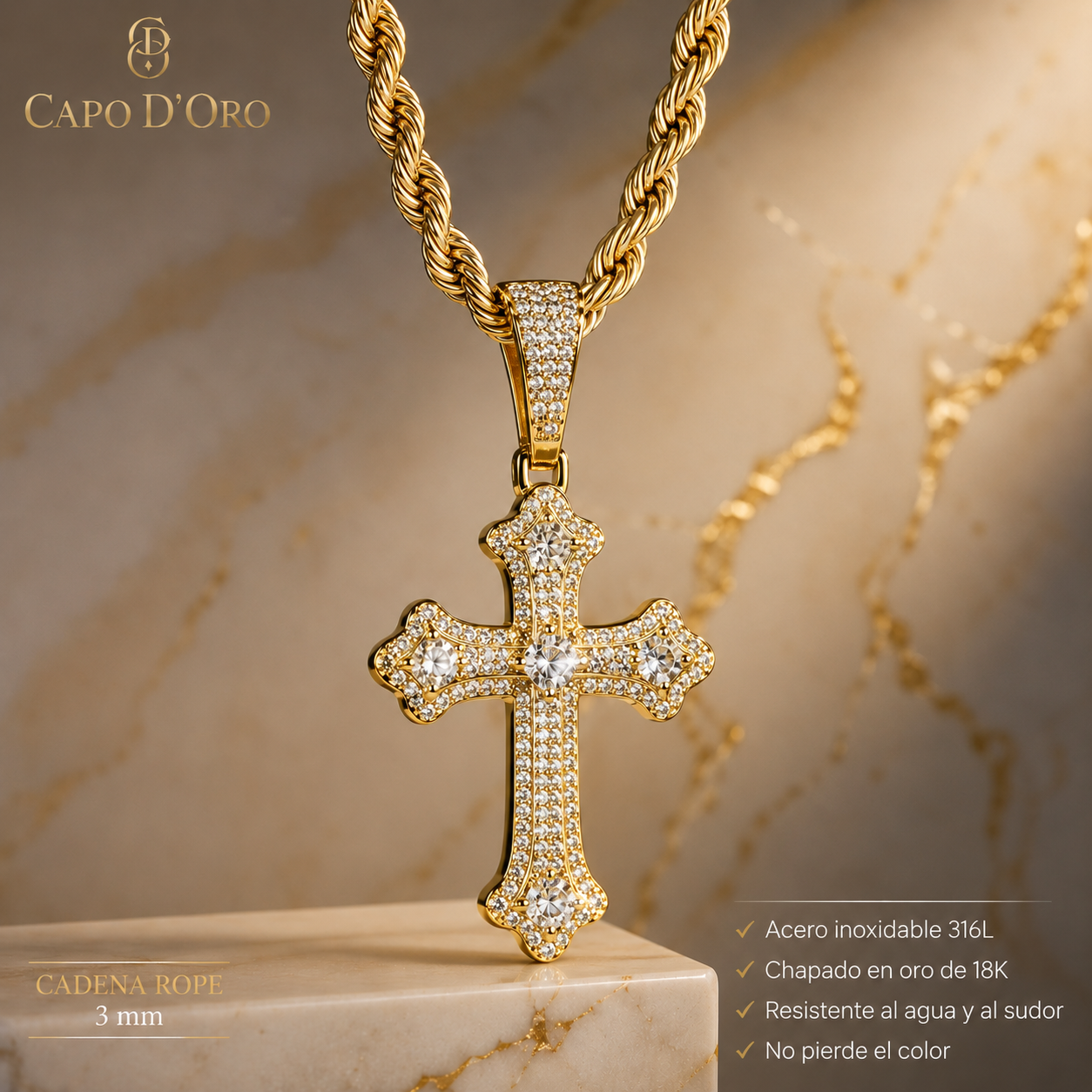Cruz Celestiale - COLGANTE GOLD