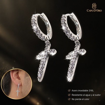 Saint Cross - PENDIENTES SILVER