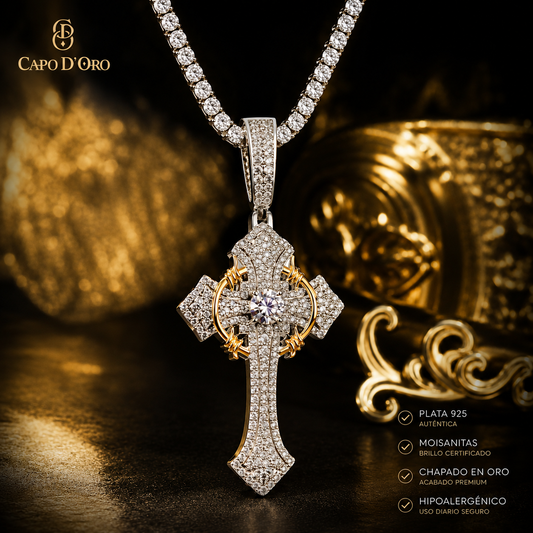 Crowned Salvation - COLGANTE SILVER (Plata de Ley 925/ Moisanitas)