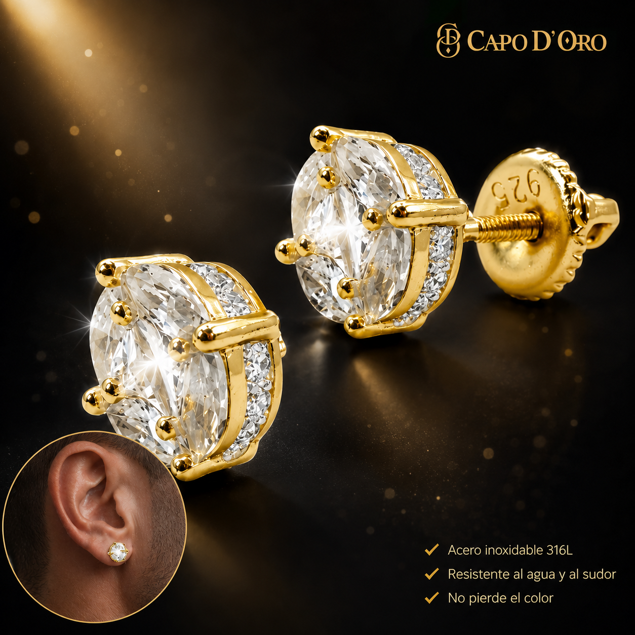 Cubic Royale - PENDIENTES GOLD
