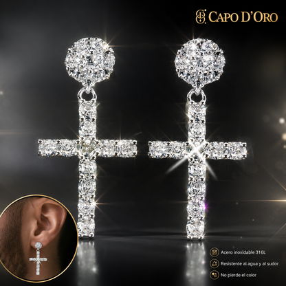 Divine Cross - PENDIENTES SILVER