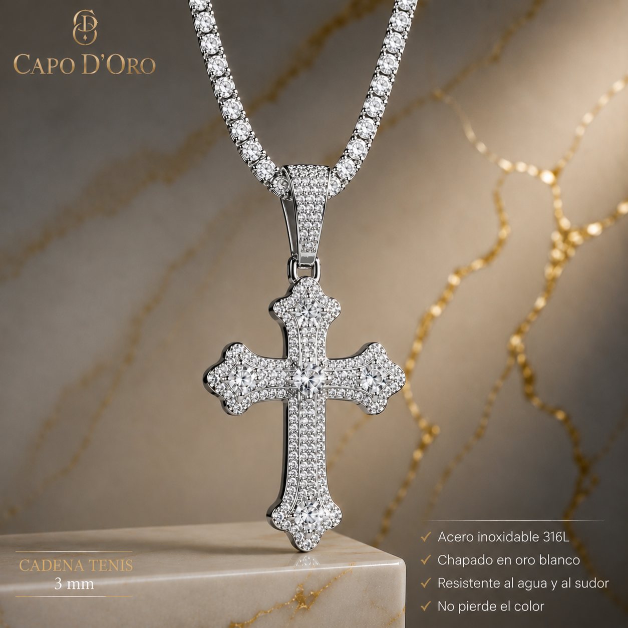 Cruz Celestiale  - COLGANTE SILVER