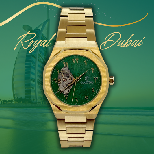 Reloj Royal Dubai Chapado en Oro 18K