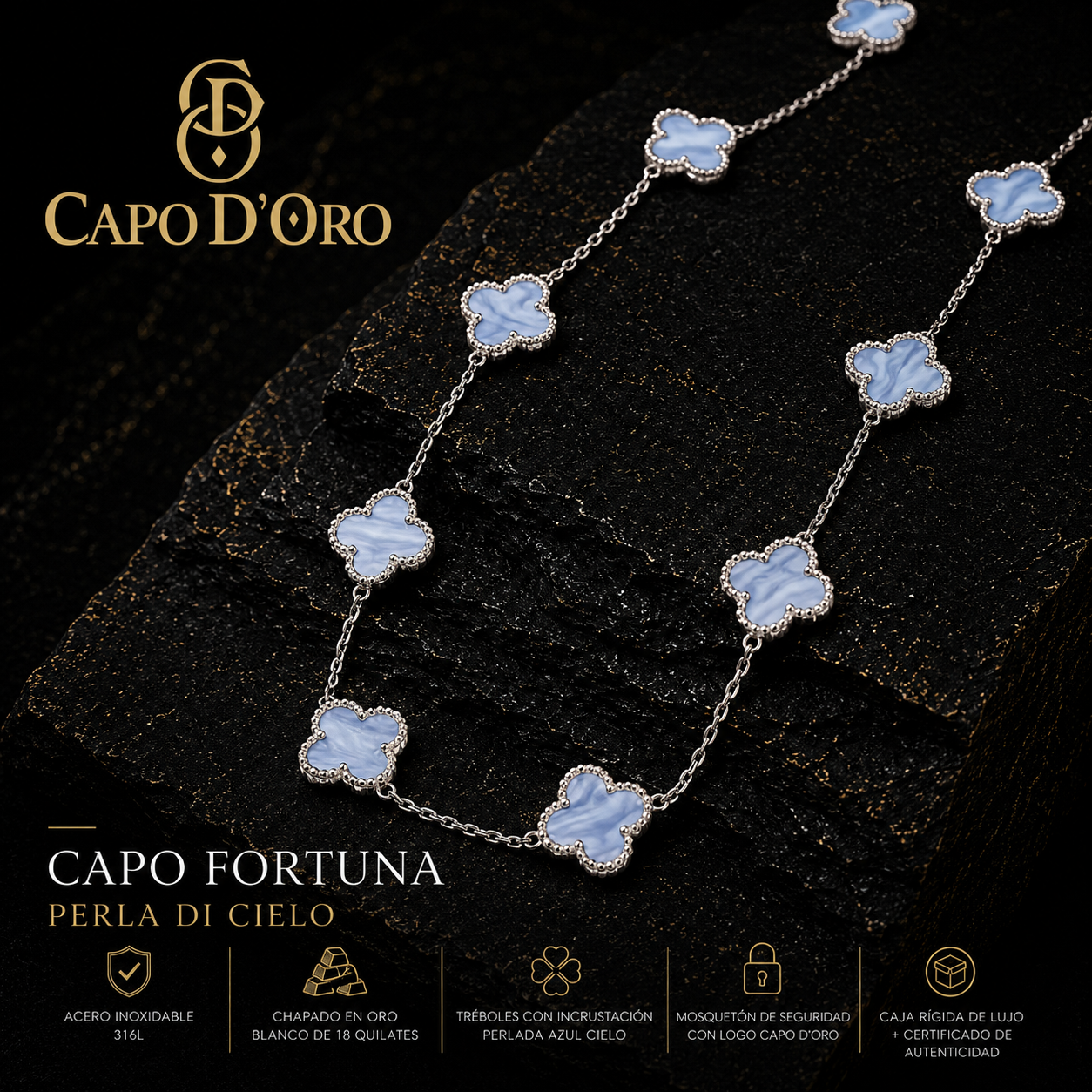 Capo Fortuna (Perla di Cielo) - CADENA SILVER