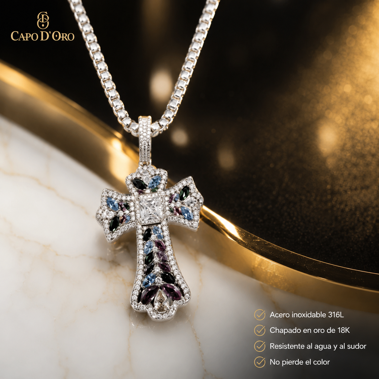 Croce Prisma - COLGANTE SILVER