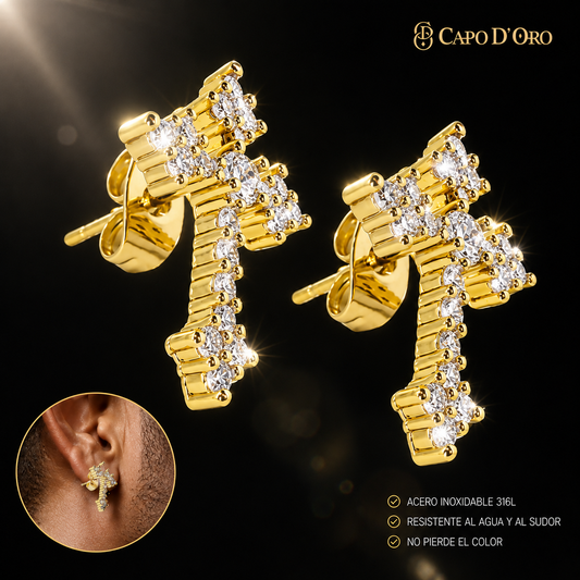 Croix Royale - PENDIENTES GOLD