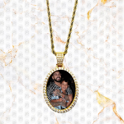 Oval Memories - COLGANTE GOLD PERSONALIZADO