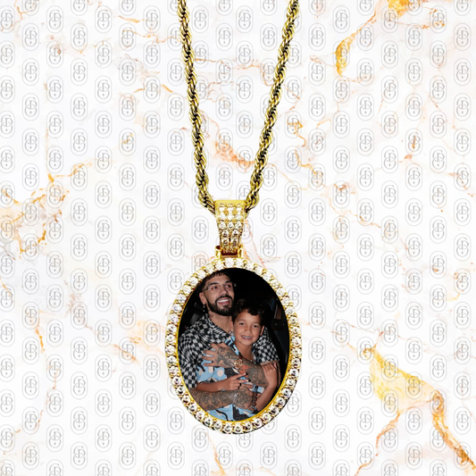 Oval Memories - COLGANTE GOLD PERSONALIZADO