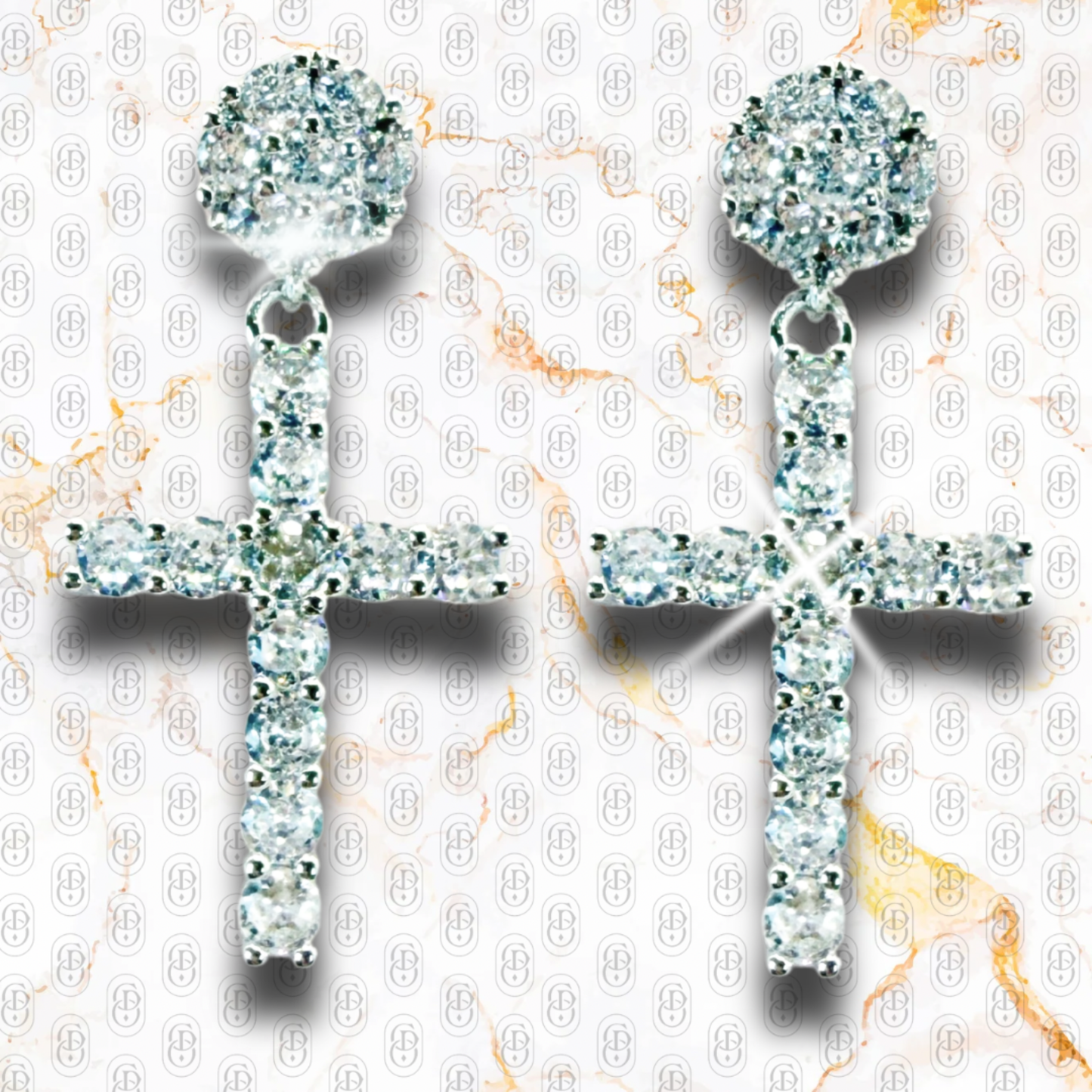 Divine Cross - PENDIENTES SILVER