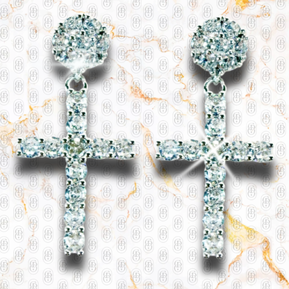 Divine Cross - PENDIENTES SILVER