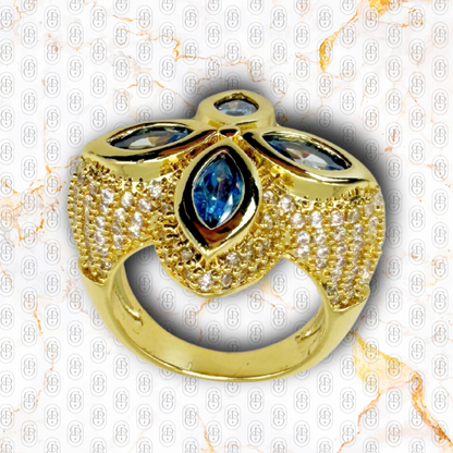 Lucky Royal Blue Sapphire - ANILLO GOLD