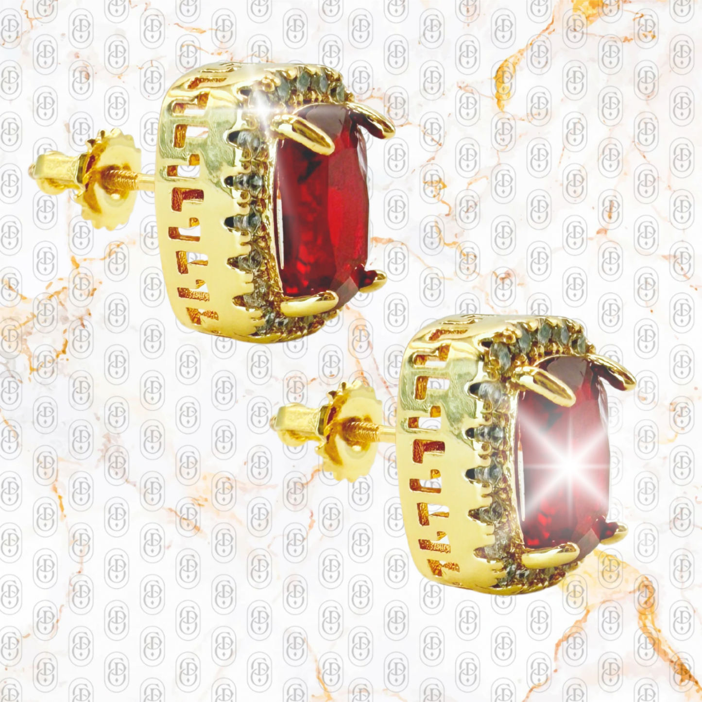 Cubic Rubi - PENDIENTES GOLD