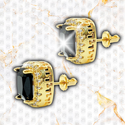 Cubic Black - PENDIENTES GOLD