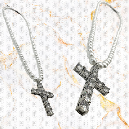 Pearl Cross - CADENA SILVER