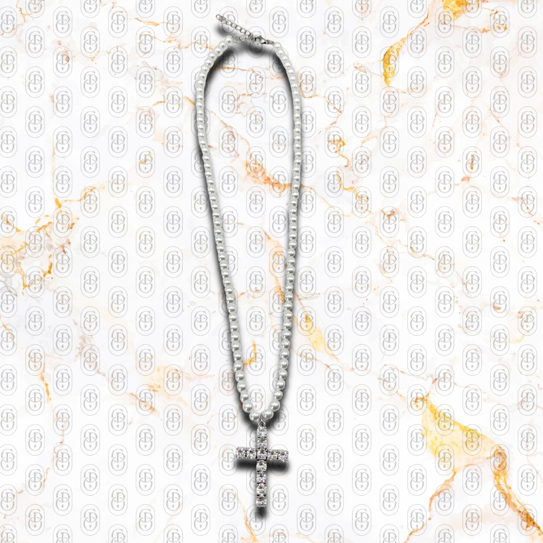 Pearl Cross - CADENA SILVER