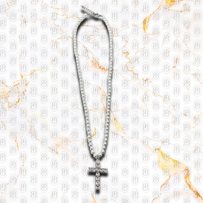 Pearl Cross - CADENA SILVER
