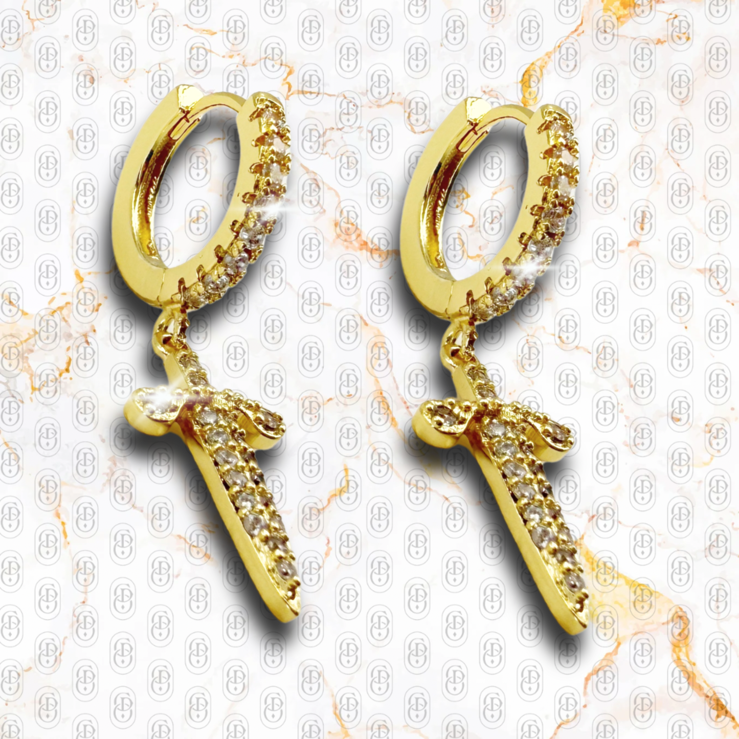 Saint Cross Gold - PENDIENTES