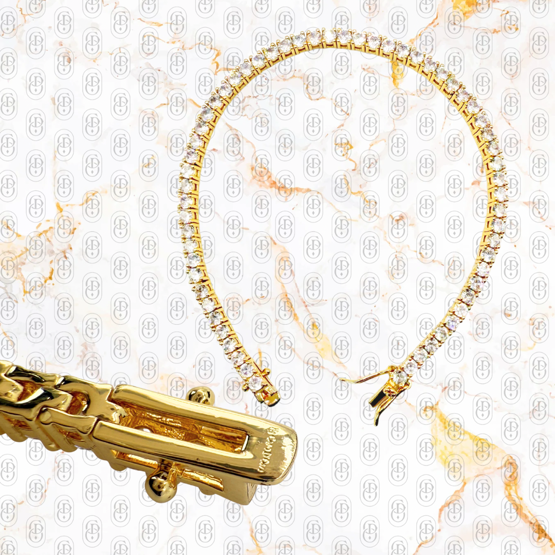 Tenis - BRAZALETE GOLD 3mm / 5mm