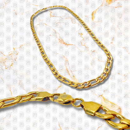 Fígaro Royale 6mm - Cadena Chapada en Oro 18K