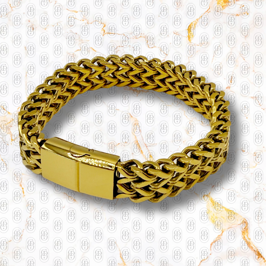 Capo Maglia - Brazalete Sólido Chapado en Oro 18k