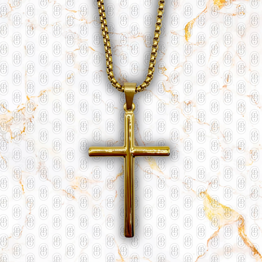 Cruciforte - Colgante Solido Chapado en Oro 18K