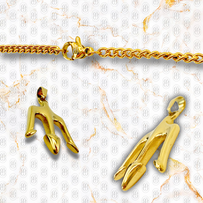 Vértigo - Colgante Sólido Chapado en Oro 18K