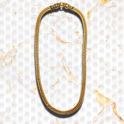 Golden Fang - Cadena Solida Chapada en Oro 18k