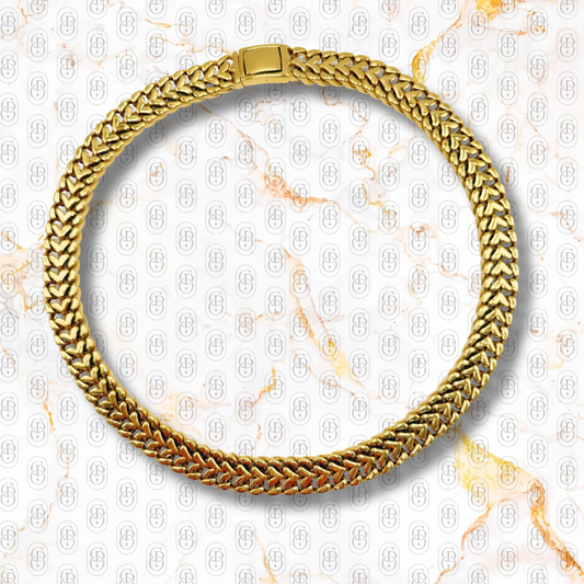 Venezia Link - Cadena Solida Chapada en Oro 18k