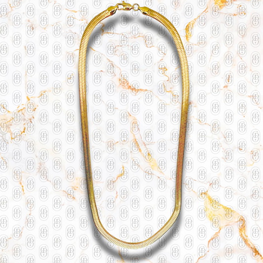 Snake Lux Chain 6mm - Cadena Sólida Chapada en Oro 18K
