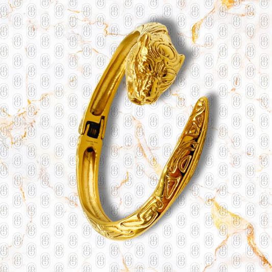 Leone Imperiale · Brazalete Sólido Chapada en Oro 18K
